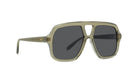 A pair of aviator sunglasses with dark lenses.