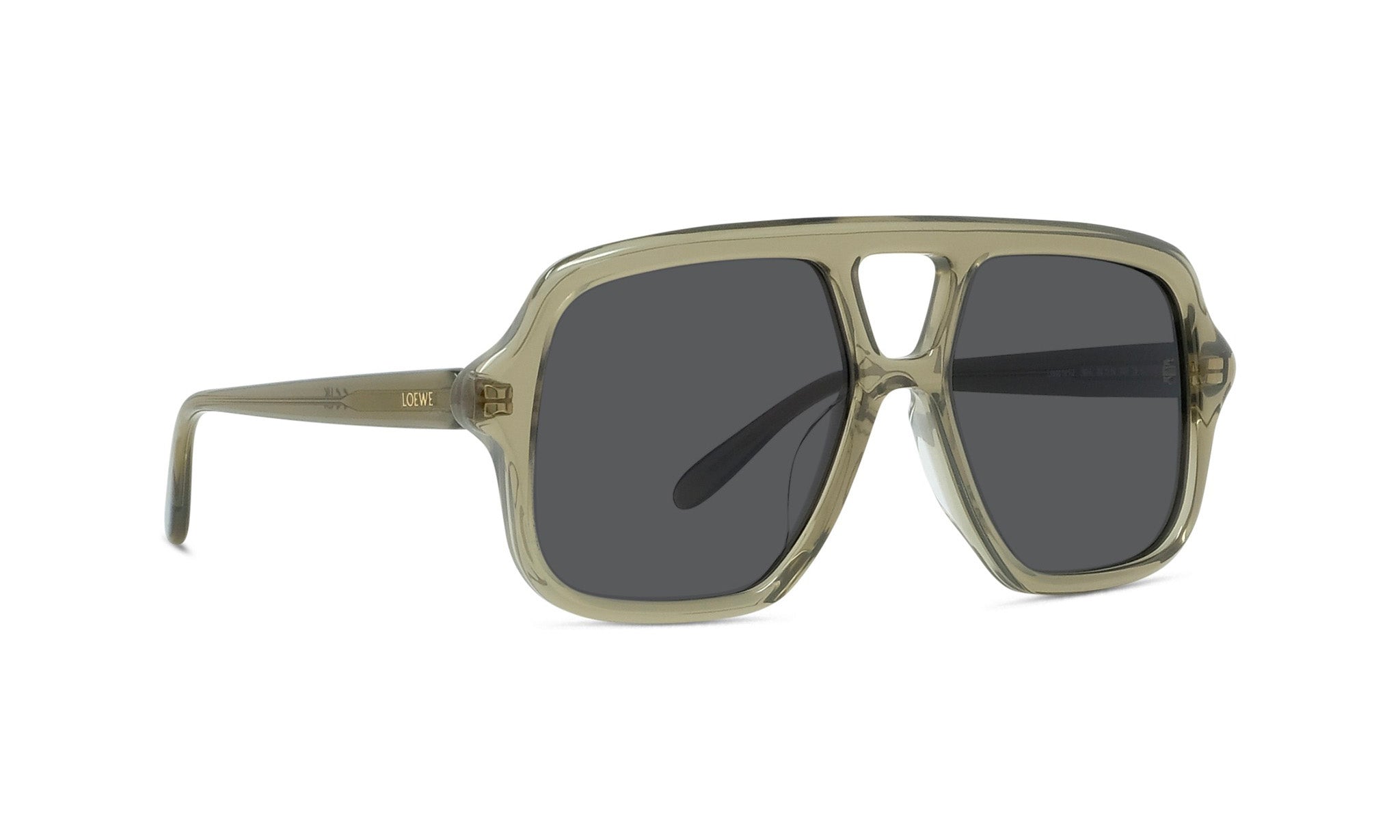 A pair of aviator sunglasses with dark lenses.