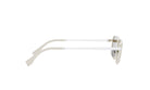 A pair of white framed sunglasses with a sleek, modern design.