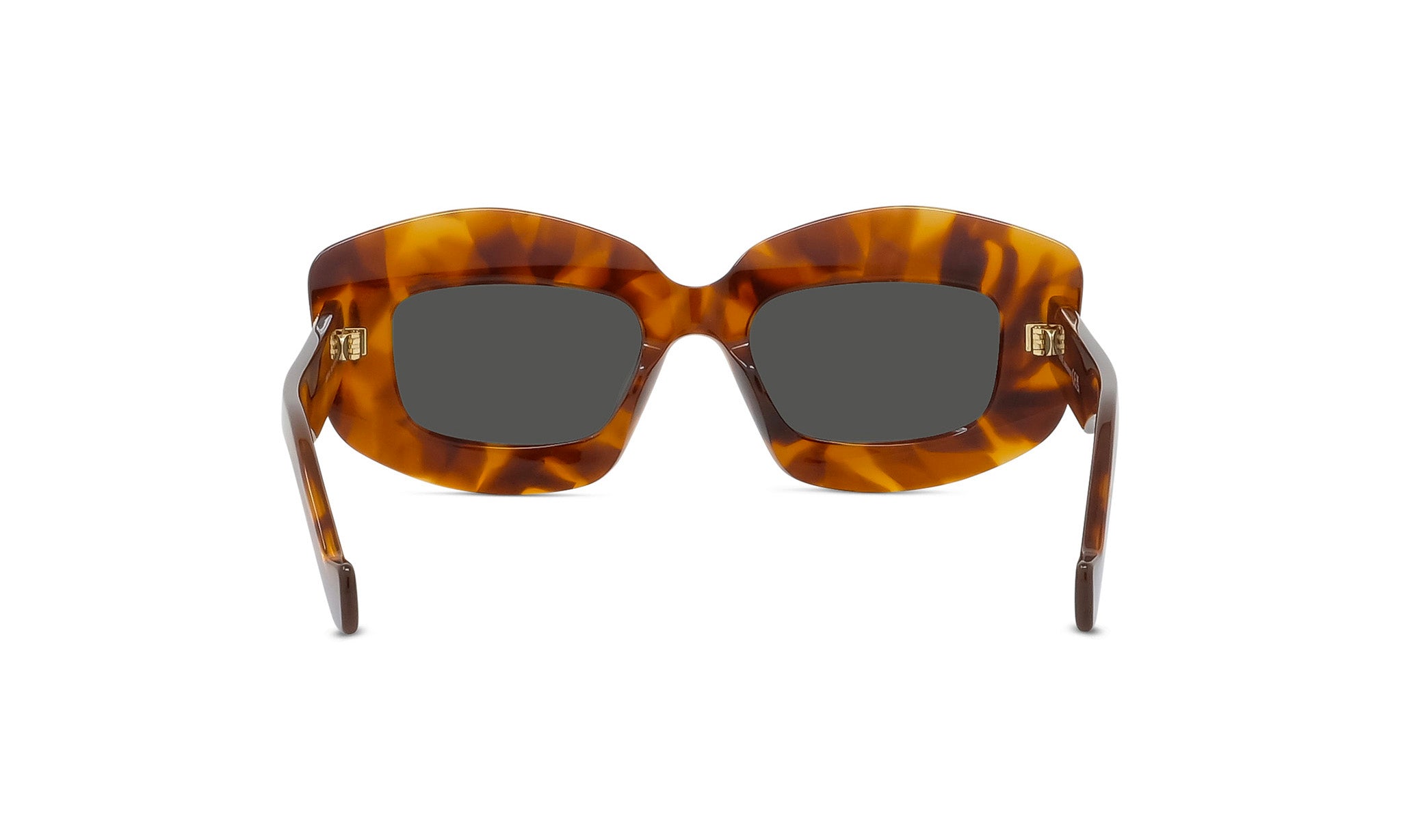 A pair of stylish sunglasses with a tortoiseshell frame and dark lenses.
