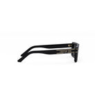 A pair of black sunglasses with the brand name "CHRISTIAN DIOR" printed on the frame.