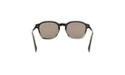 A pair of black-framed sunglasses with brown lenses.