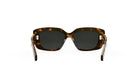 A pair of brown sunglasses with dark lenses is shown against a white background.