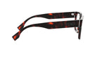 A pair of dark-framed glasses with a tortoiseshell pattern and the Fendi logo on the temples.