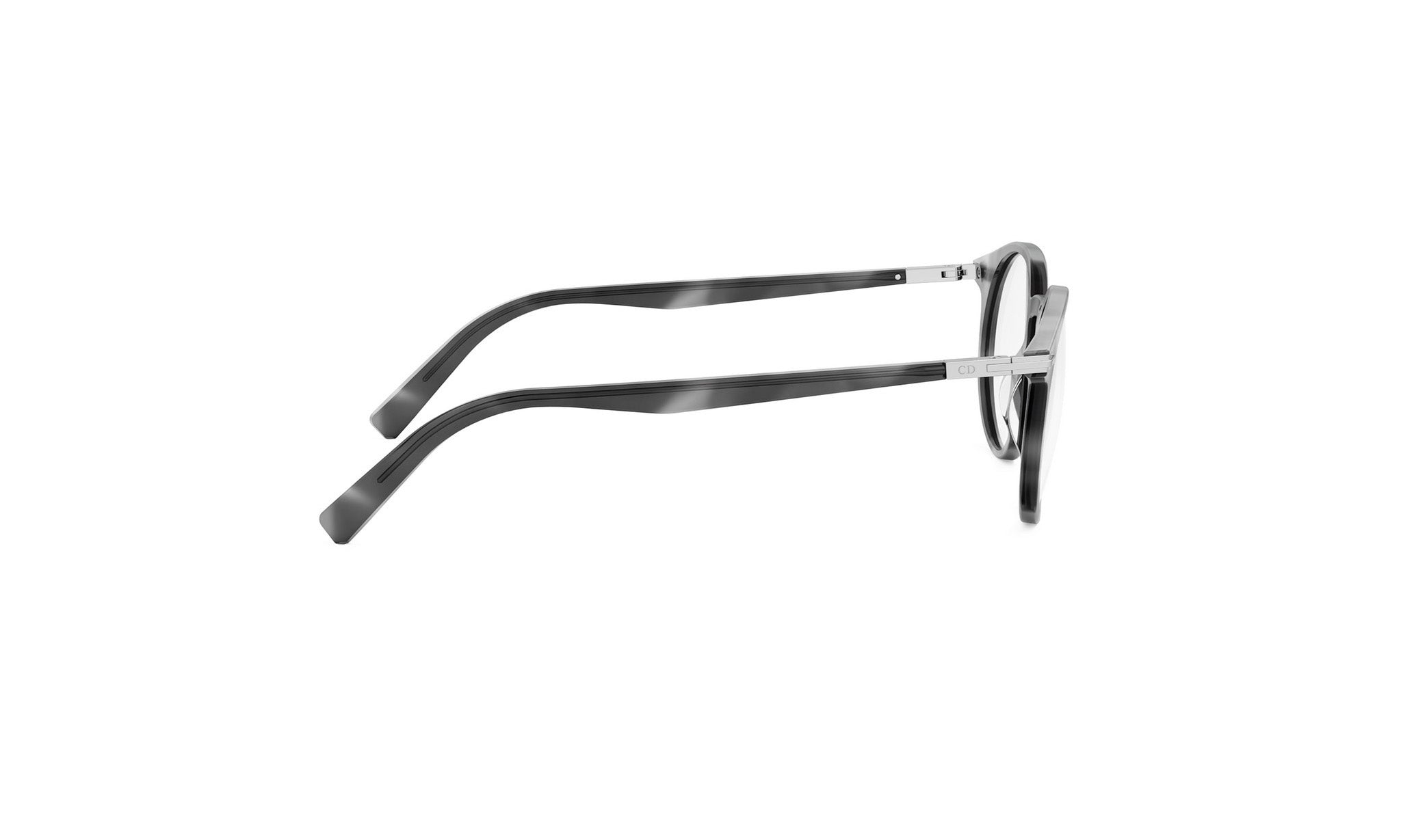 A pair of black-framed glasses with a sleek, modern design.