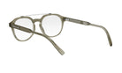A pair of gray-framed glasses with a strap, as seen from the side.