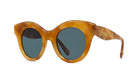 A pair of stylish sunglasses with a tortoiseshell frame and dark lenses.