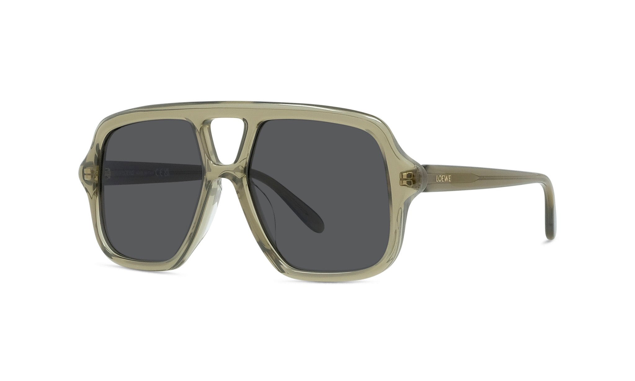 A pair of aviator sunglasses with dark lenses.