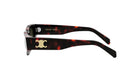 A pair of sunglasses with a dark tortoiseshell frame and a gold Celine Paris logo on the side.