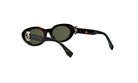 A pair of stylish sunglasses with a tortoiseshell frame and dark lenses.