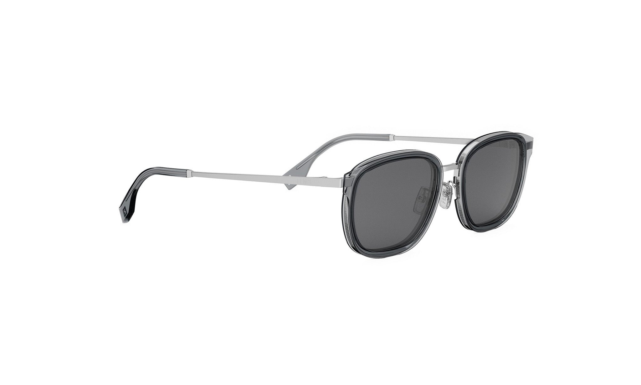A pair of stylish sunglasses with a sleek, modern design.