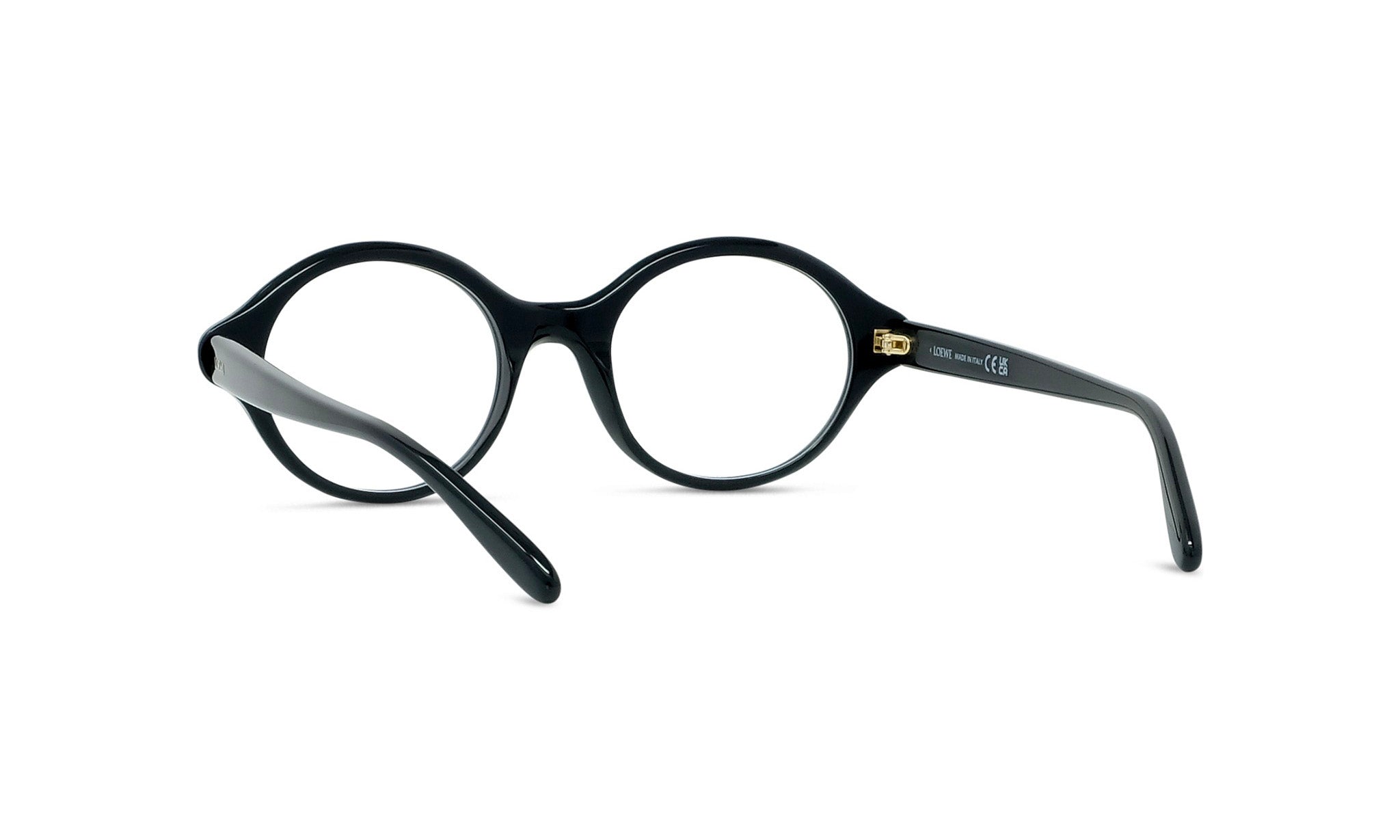 A pair of black-framed glasses with a sleek, modern design.