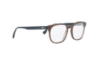 A pair of Fendi-branded eyeglasses with a dark frame and clear lenses.