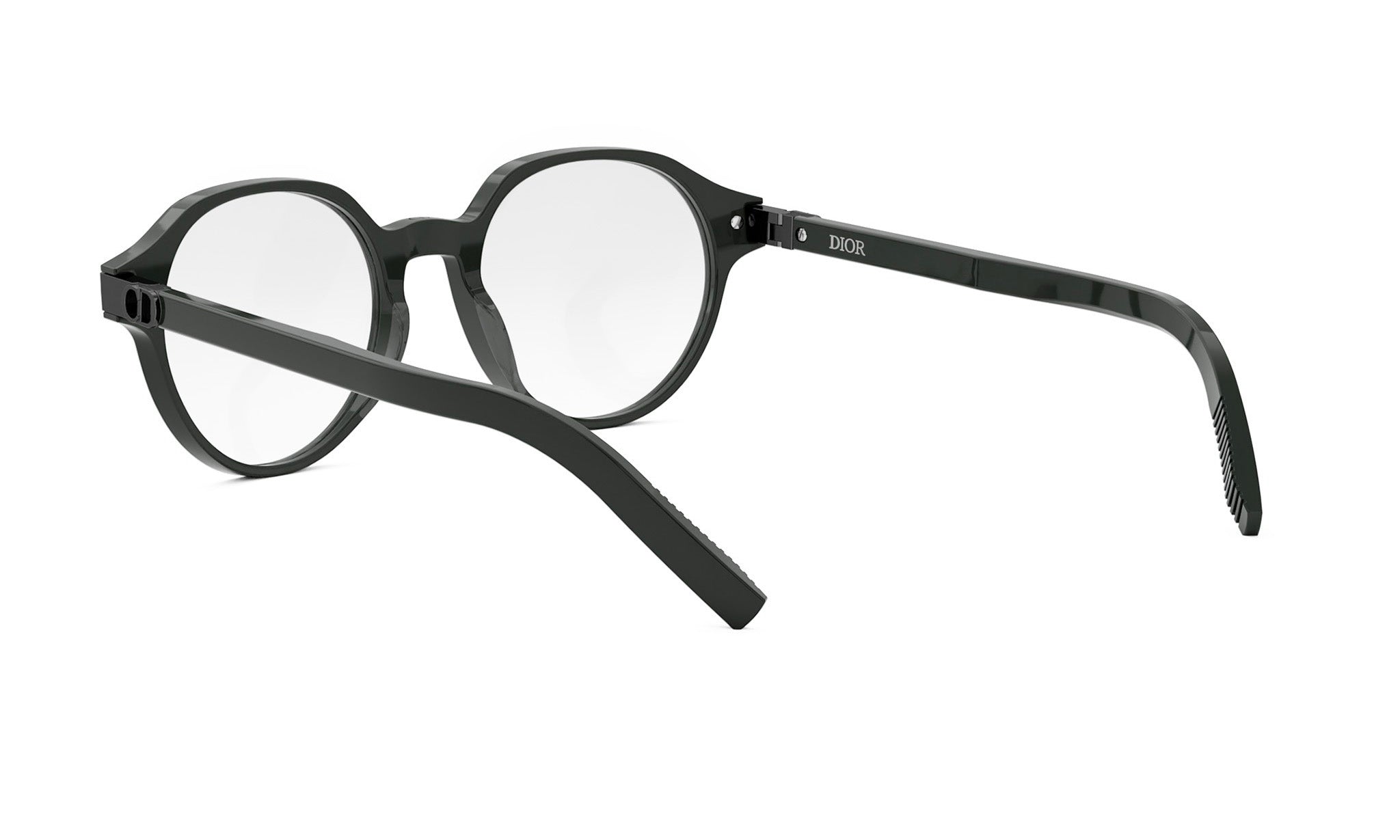 A pair of black-framed glasses with a sleek, modern design.