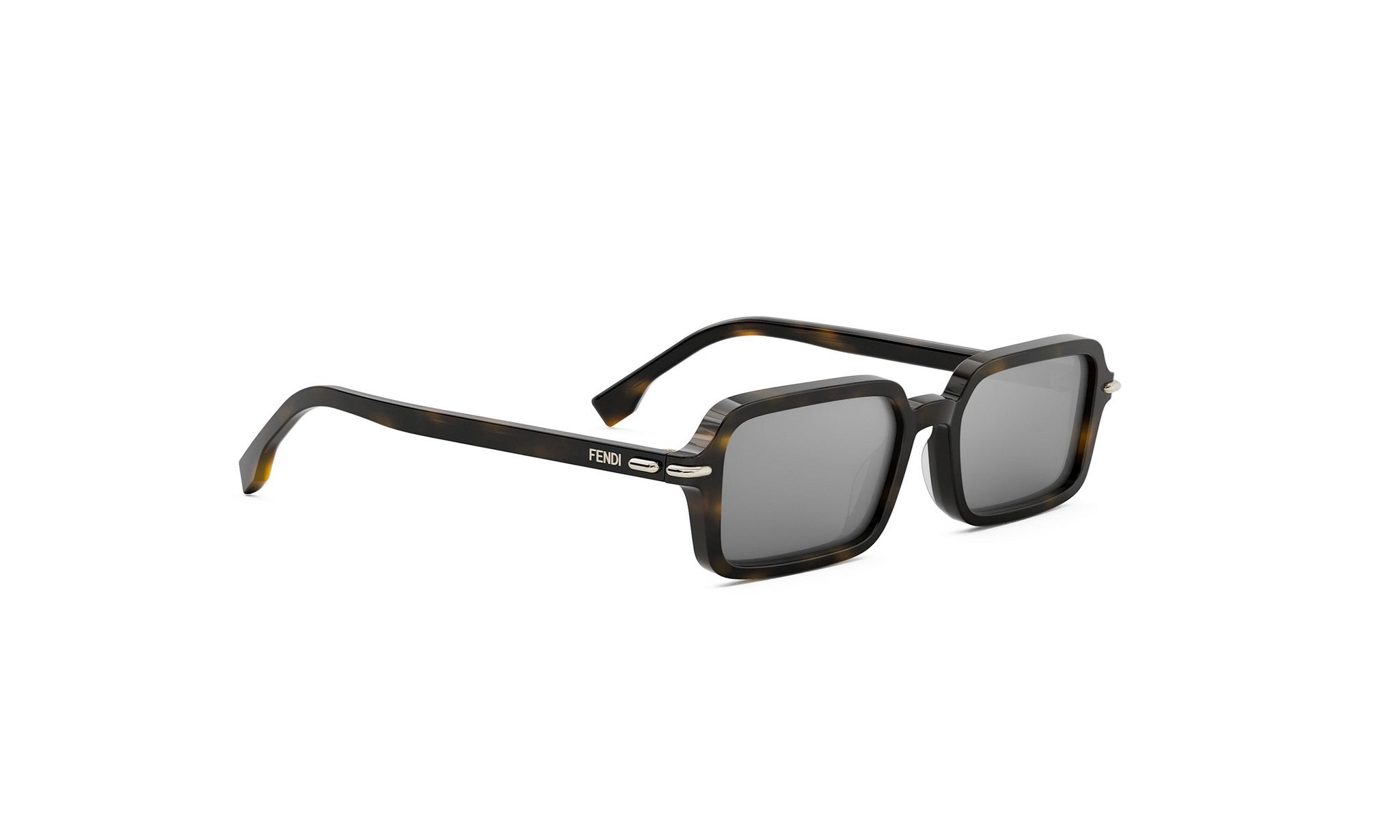 A pair of dark-framed sunglasses with a tortoiseshell frame.