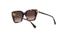A pair of stylish sunglasses with a tortoiseshell frame and gold-colored accents.