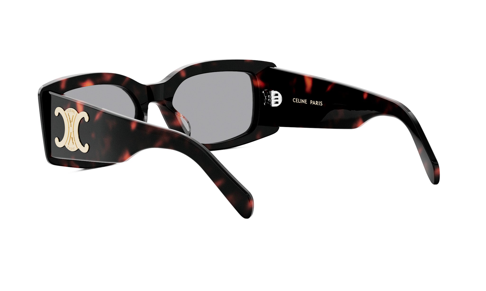 A pair of stylish sunglasses with a tortoiseshell frame and dark lenses.