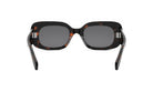 A pair of dark-framed sunglasses with dark lenses.
