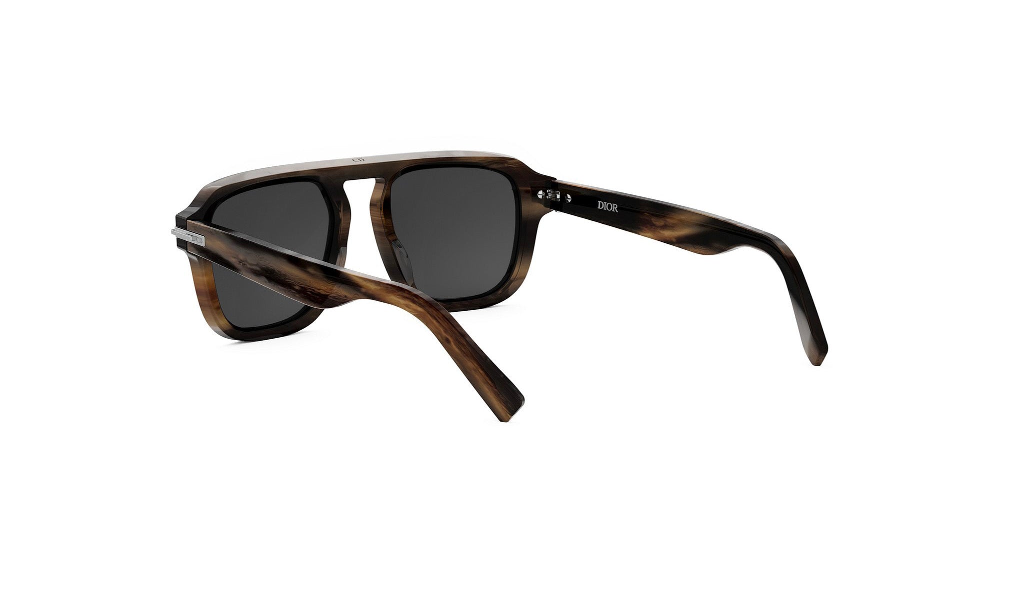 A pair of dark-framed sunglasses with a sleek, modern design.