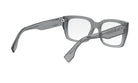 A pair of gray-framed glasses with the FEND logo visible on the temples.