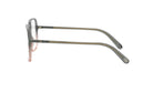 A pair of stylish, gray-framed glasses with a sleek, modern design.