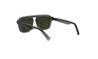 A pair of dark-colored sunglasses with a sleek, modern design.