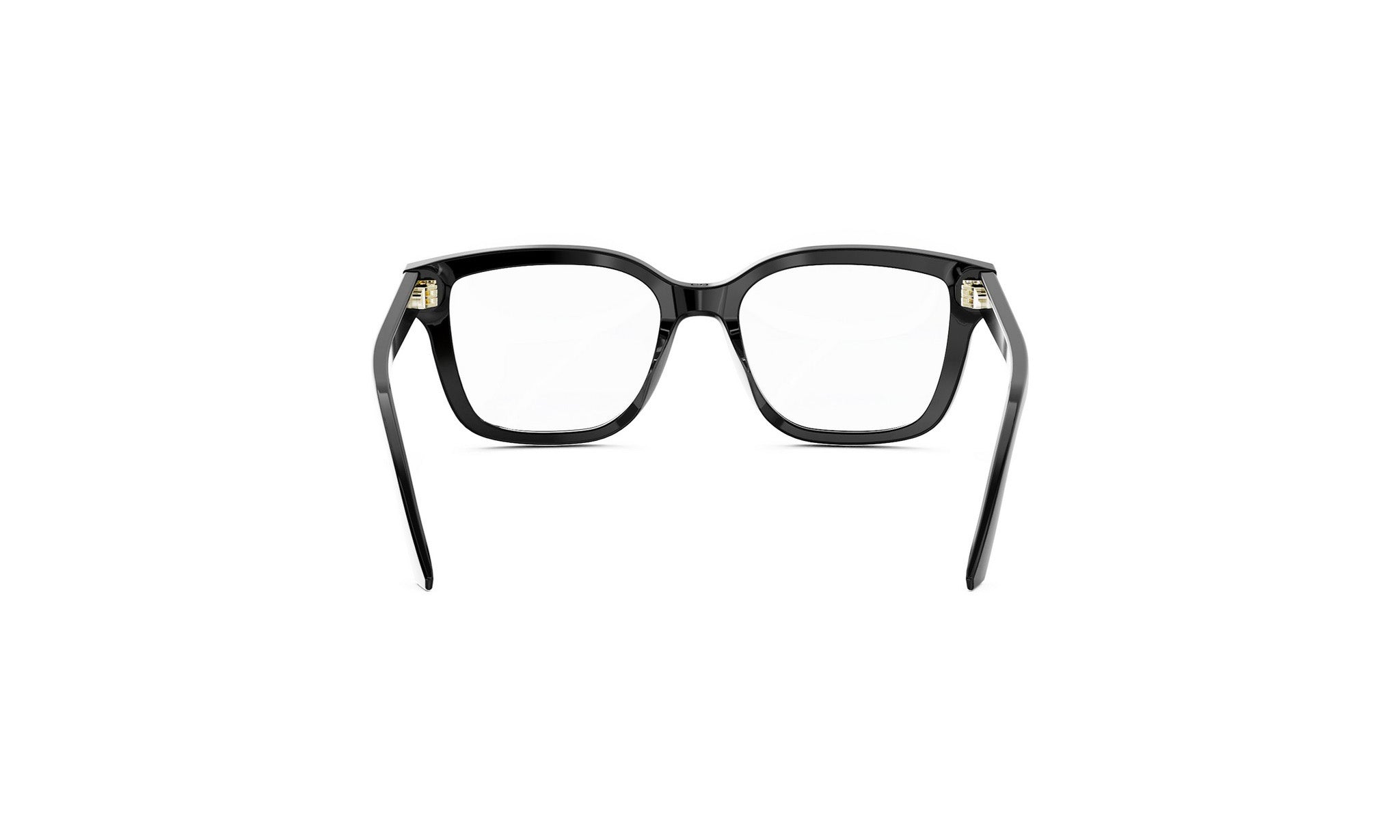 A pair of black-framed glasses with a sleek, modern design.