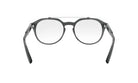A pair of black-framed glasses with a wire frame, positioned against a white background.
