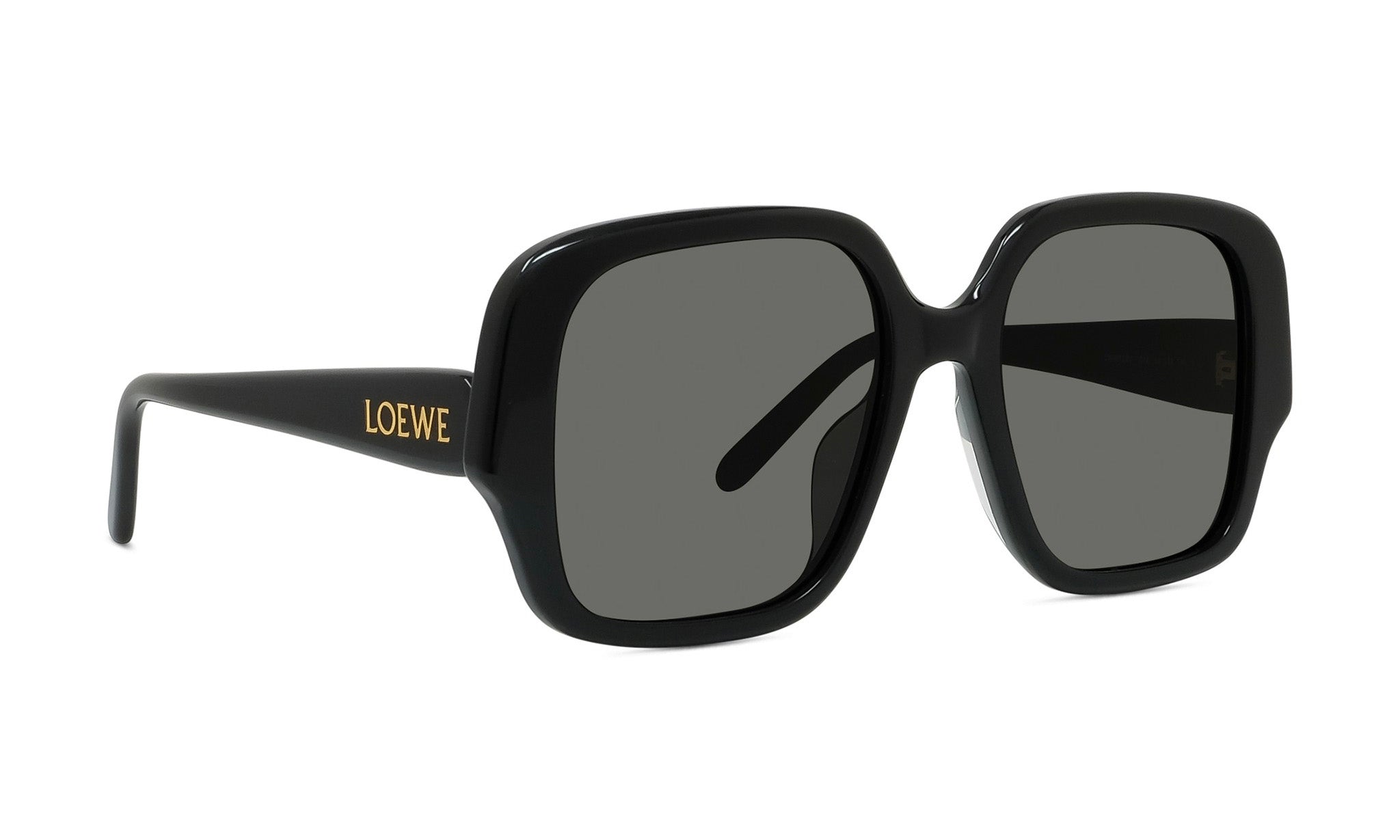 A pair of black sunglasses with the LEOWE logo on the frame.