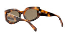 A pair of stylish sunglasses with a tortoiseshell frame and dark lenses.