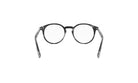 A pair of black-framed glasses with a sleek, modern design.