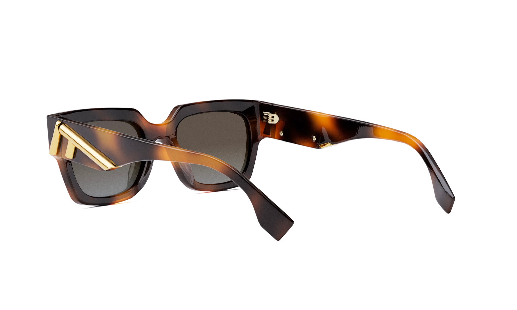 A pair of stylish sunglasses with a tortoiseshell frame and dark lenses.