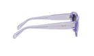 A pair of purple sunglasses with the Celine logo visible.