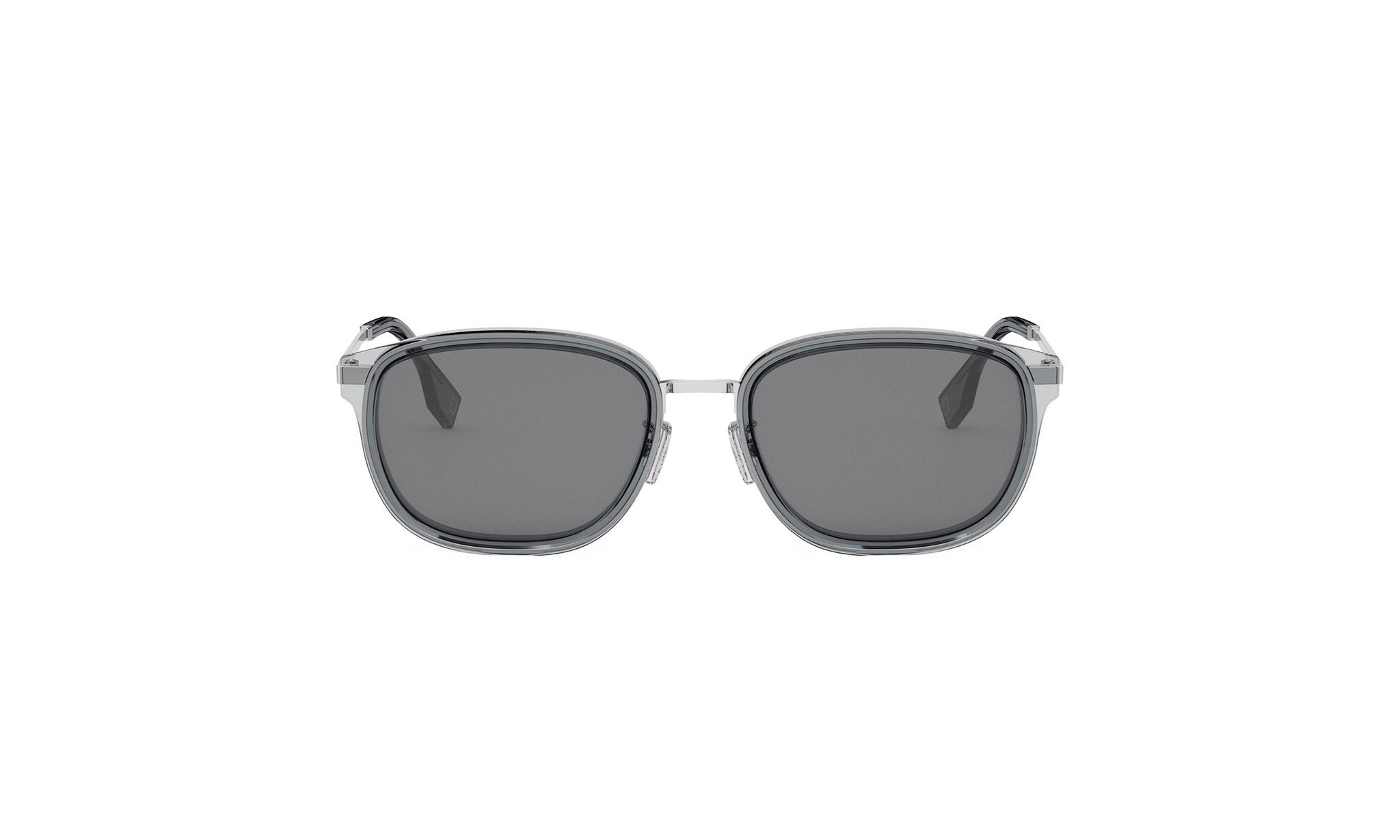 A pair of stylish sunglasses with dark lenses.