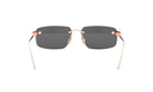 A pair of gold-framed sunglasses with dark lenses.
