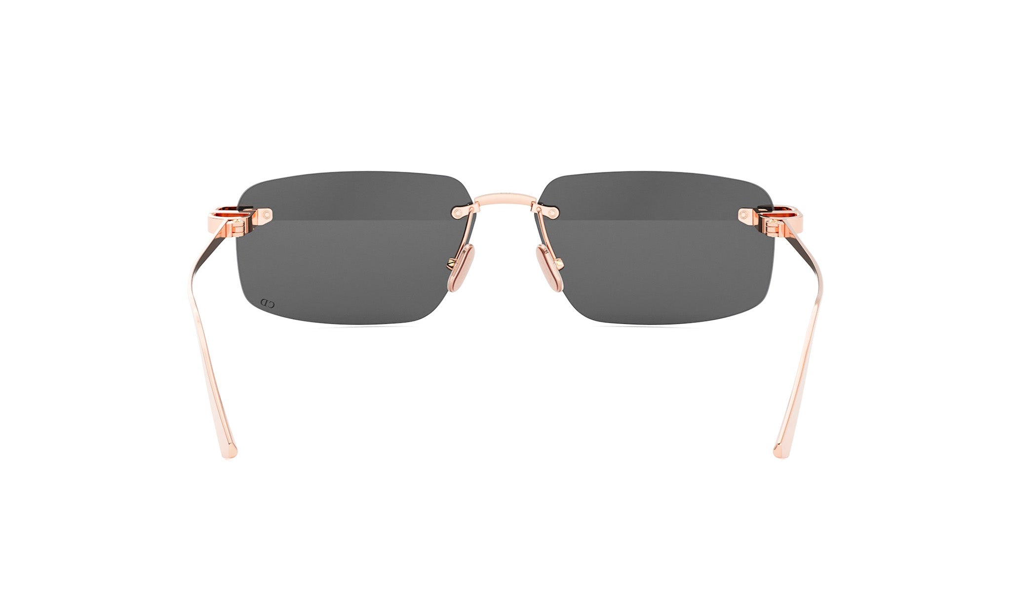 A pair of gold-framed sunglasses with dark lenses.