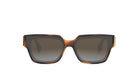 A pair of brown-framed sunglasses with dark lenses.