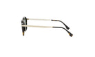 A pair of sunglasses with a tortoiseshell frame and a white strap.