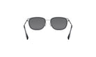 A pair of black-framed sunglasses with dark lenses is shown against a white background.