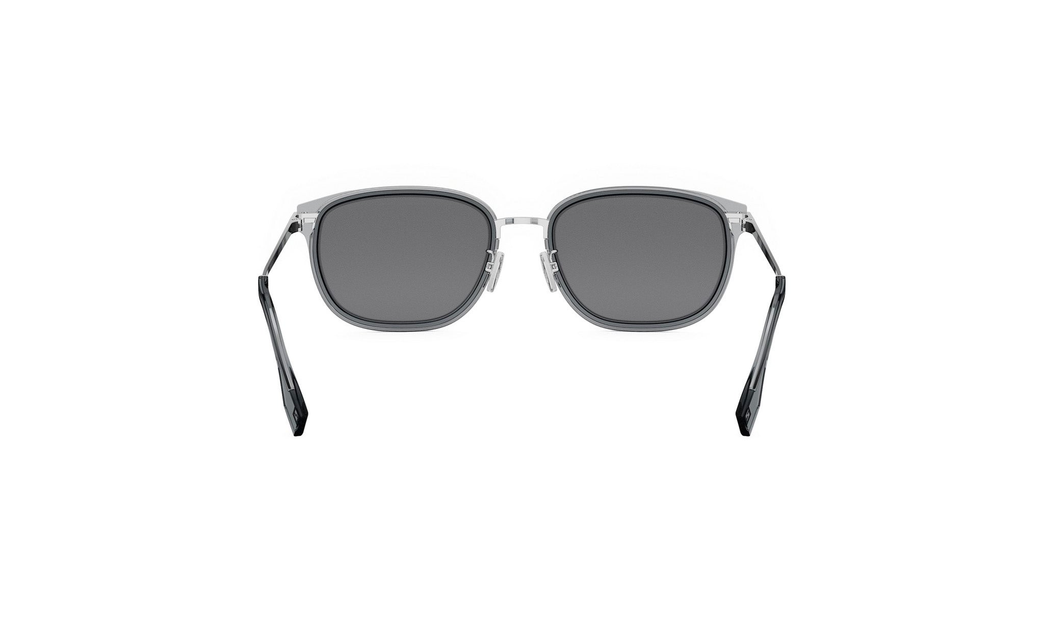 A pair of black-framed sunglasses with dark lenses is shown against a white background.