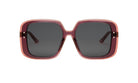 A pair of large, square-framed sunglasses with dark lenses.