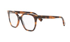 A pair of brown-framed glasses with the Fendi logo on the side.
