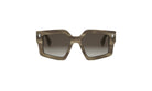 A pair of stylish sunglasses with a dark frame and dark lenses.