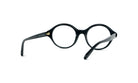 A pair of black-framed glasses with a sleek, modern design.