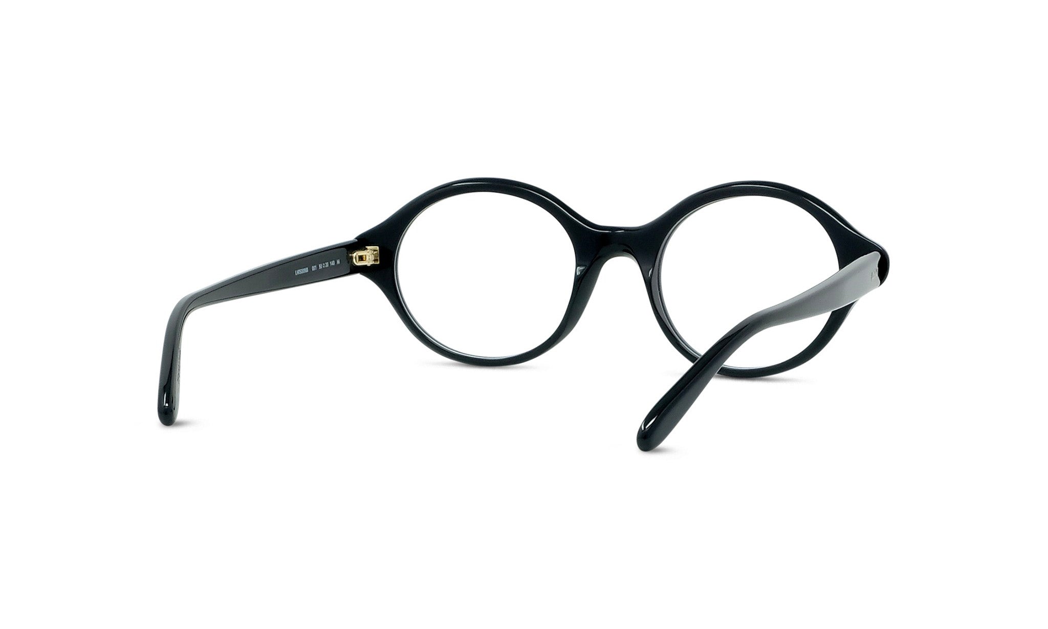 A pair of black-framed glasses with a sleek, modern design.