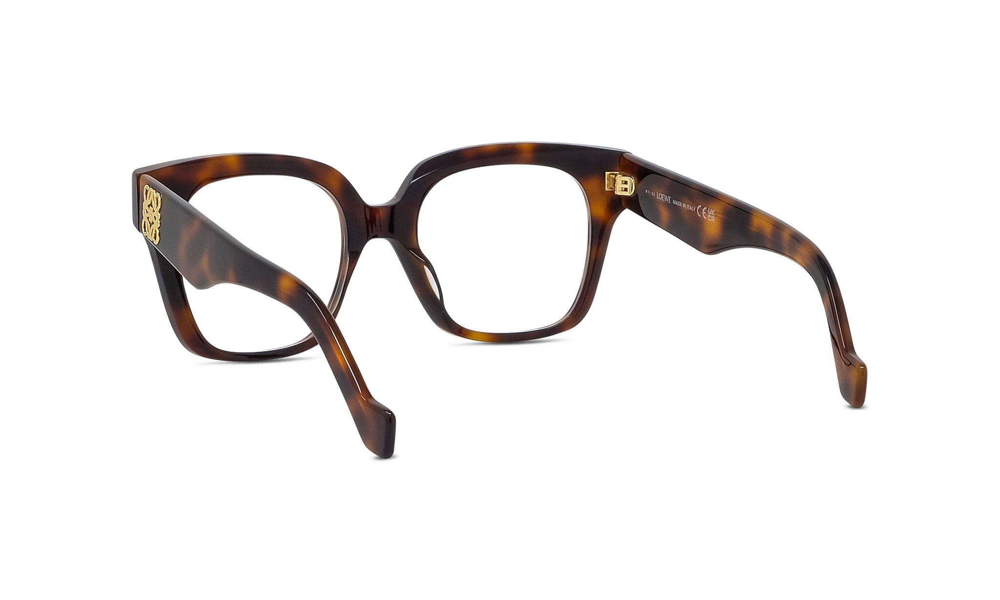 A pair of brown-framed glasses with a tortoiseshell design.