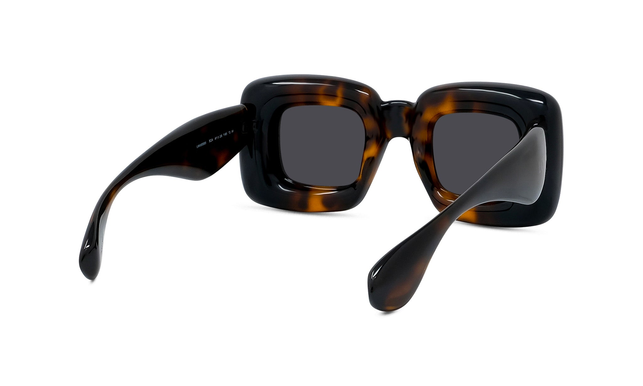 A pair of stylish sunglasses with a tortoiseshell frame and dark lenses.