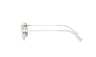 A pair of white sunglasses with a sleek, modern design.
