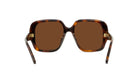 A pair of brown tortoiseshell sunglasses with dark brown lenses.