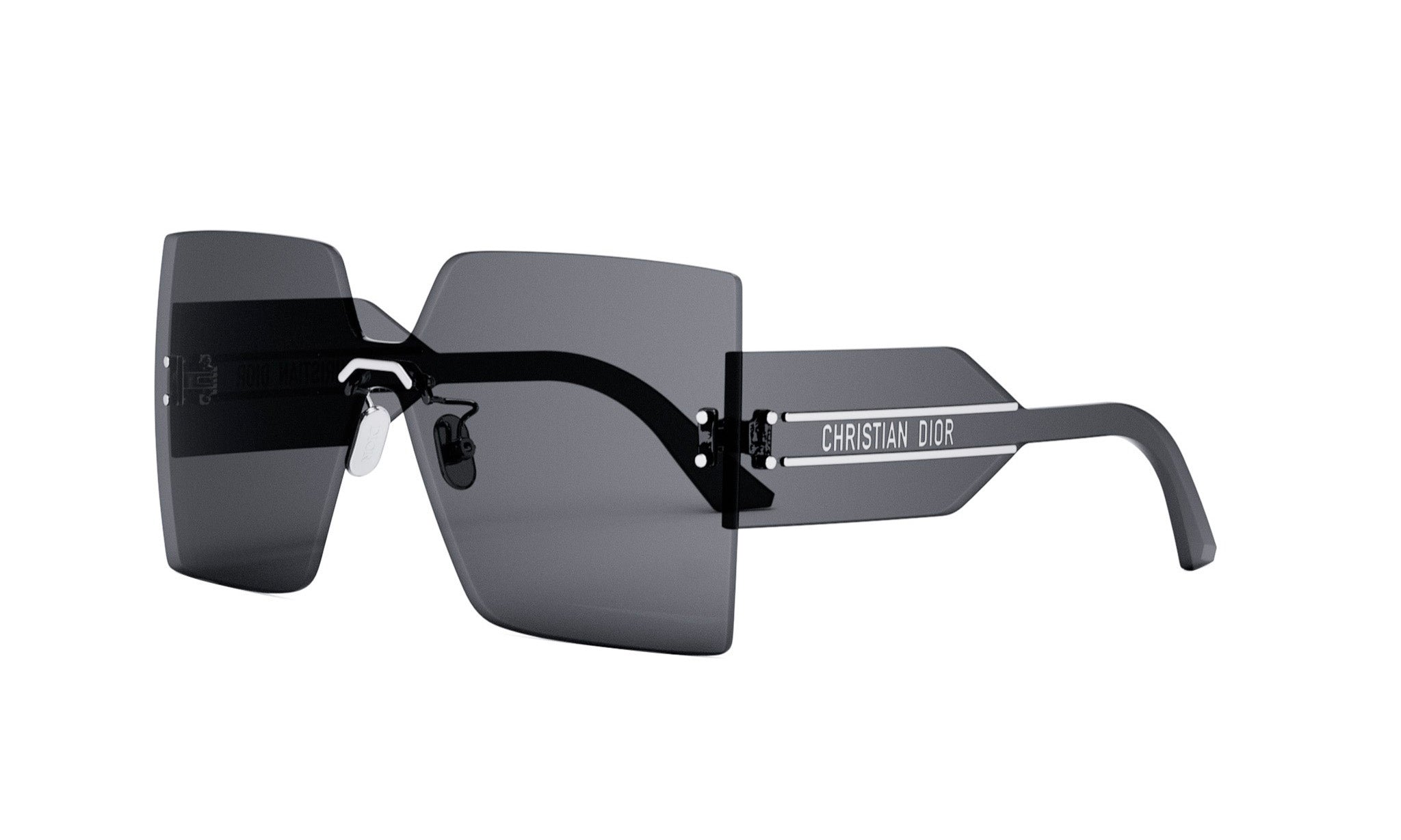 A pair of stylish sunglasses with a Christian Dior logo on the frame.